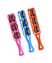 HiTechMart Traditional Hand Kartal/Khartal Manjira – 3-Line Hand Cymbals for Bhajan, Kirtan & Aarti – Lightweight & Durable Percussion Instrument (Pack of 3, Multi-Color)