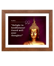 Buddha & Famous Quote Brown Frame, 10x14InchesInspirational Wall Art for Office, Home DecorIdeal Spiritual Gift