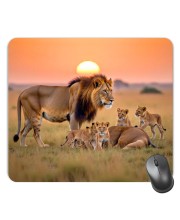 Customized Wild Lion Picture Sublimation Mouse Pad | 8 X 7.5 Inch | Smooth Cloth Surface | Non-Slip Rubber Base | Personalized Mousepad for Laptop & Desktop (F17341)