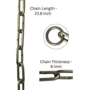 Iron Lock Golden Chain, 1.98 Feet/23.8 Inches | Multipurpose Security for Gates, Cycles, Bikes | Indoor & Outdoor Use | Heavy Duty for Protection and Home Use (1)