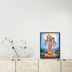 Hanuman with Ram Sita Laminated Photo - 13x15 Inches, Divine Blessings for Home & Office and Temple Decoration Hanuman with Ram Sita Laminated Photo - 13x15 Inches, Divine Blessings for Home & Office and Temple Decoration