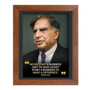 Shree Ratan Naval Tata & Famous Quote Brown Frame, 16x20InchesInspirational Wall Art for Office, Home DecorIdeal Spiritual Gift Shree Ratan Naval Tata & Famous Quote Brown Frame, 16x20InchesInspirational Wall Art for Office, Home DecorIdeal Spiritual Gift