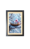 the colorful birds in the nest Black Photo Frame Funny Animal and Bird Cartoon Art