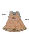 Cotton Sleeveless Baby Girl Frock for 0-9 Months – Soft & Comfortable Dress for Newborns & Infants (2, Peach)