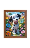 AI Funny Cute Dog Art Picture for Kids - 10x14 inches, Brown Color - Perfect Wall Decor for Children's Room