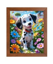AI Funny Cute Dog Art Picture for Kids - 10x14 inches, Brown Color - Perfect Wall Decor for Children's Room
