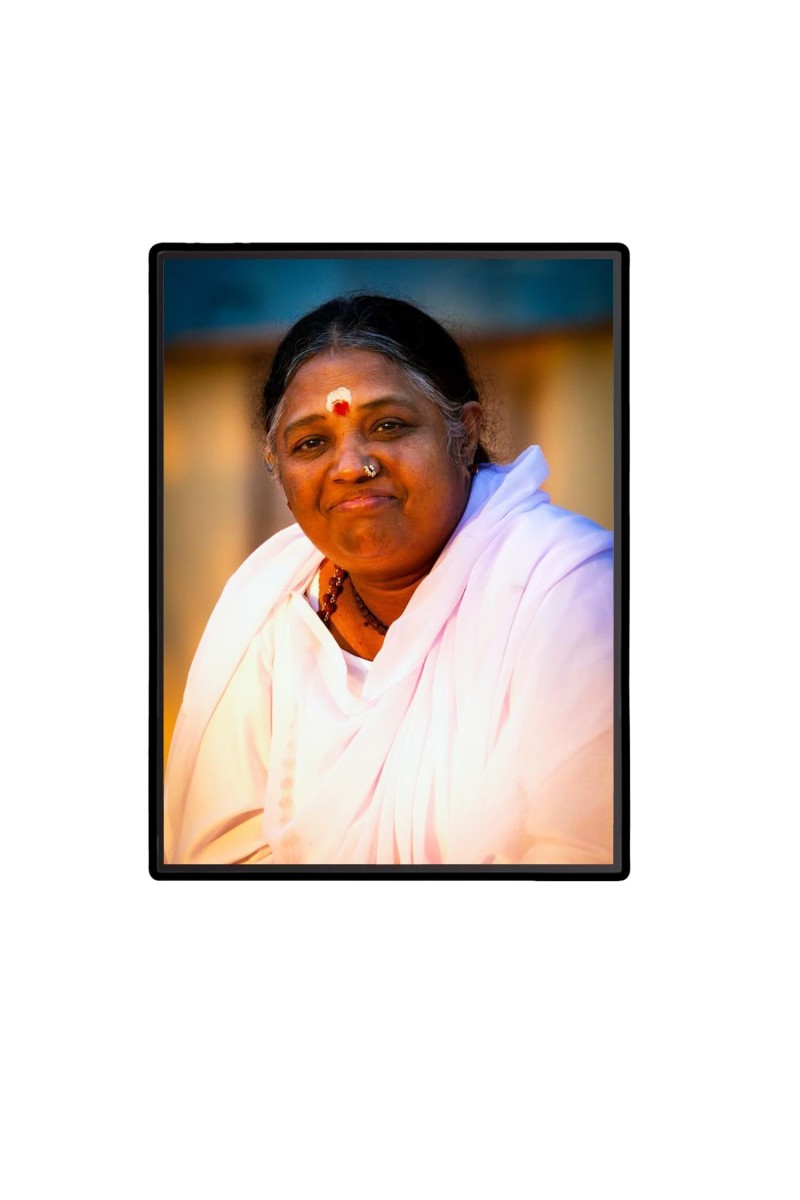 Mata Amritanandamayi (Amma) Laminated Photo - 5x7 Inches, Divine Blessings for Home & Office and Temple Decoration