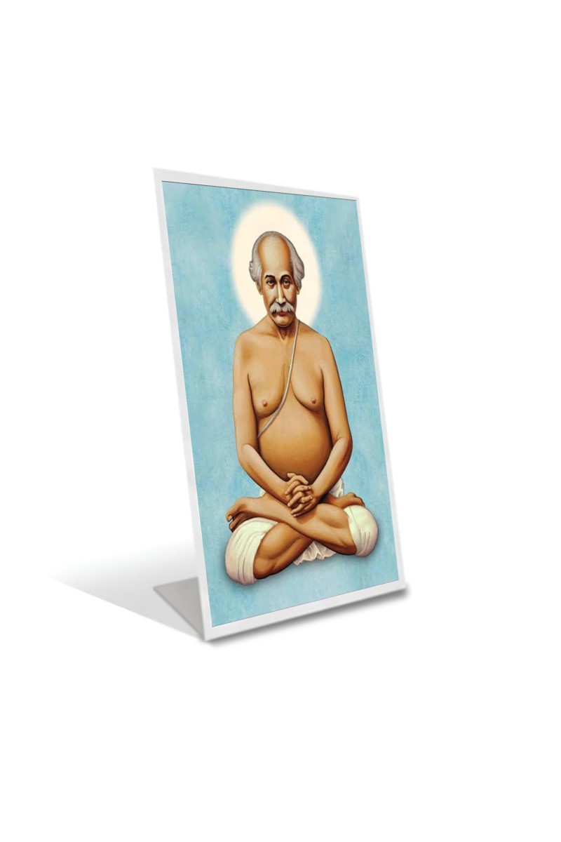 Car Desk/Table Top Lahiri Mahasaya Acrylic L-Style Photo Stand - 2.5x3.5 Inches, Compact And Stylish Spiritual Display (F6687)