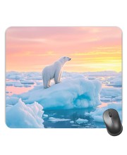 Customized White Bear Picture Sublimation Mouse Pad | 8 X 7.5 Inch | Smooth Cloth Surface | Non-Slip Rubber Base | Personalized Mousepad for Laptop & Desktop (F17343)