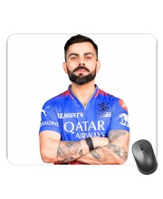 Customized Virat Kohli Picture Sublimation Mouse Pad | 8 X 7.5 Inch | Smooth Cloth Surface | Non-Slip Rubber Base | Personalized Mousepad for Laptop & Desktop (F17227)