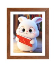 AI Funny Cute Cat Art Picture for Kids - 10x14 inches, Brown Color - Perfect Wall Decor for Children's Room