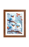 AI Funny Cute Birds Art Picture for Kids - 10x14 inches, Brown Color - Perfect Wall Decor for Children's Room