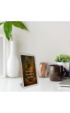 Car Desk/Table Top Shree Krishna Acrylic L-Style Photo Stand - 2.5x3.5 Inches, Compact And Stylish Spiritual Display (F6680)