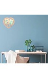 Heart-Shaped Wall Hanging Photo Frame for 2 Photos – Light pink Decorative Double Picture Frame – 12x13 Inch Wall Décor for Bedroom, Living Room & Hall (Light Pink)