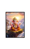 Lord Ganesh Laminated Photo - 7x9 Inches, Divine Blessings for Home & Office and Temple Decoration