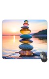 Customized Balance of Stones Picture Sublimation Mouse Pad | 8 X 7.5 Inch | Smooth Cloth Surface | Non-Slip Rubber Base | Personalized Mousepad for Laptop & Desktop (F17215)
