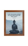 Buddha & Famous Quote Brown Frame, 10x14InchesInspirational Wall Art for Office, Home DecorIdeal Spiritual Gift