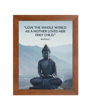 Buddha & Famous Quote Brown Frame, 10x14InchesInspirational Wall Art for Office, Home DecorIdeal Spiritual Gift