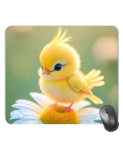 Customized Cute Chick Picture Sublimation Mouse Pad | 8 X 7.5 Inch | Smooth Cloth Surface | Non-Slip Rubber Base | Personalized Mousepad for Laptop & Desktop (F17234)