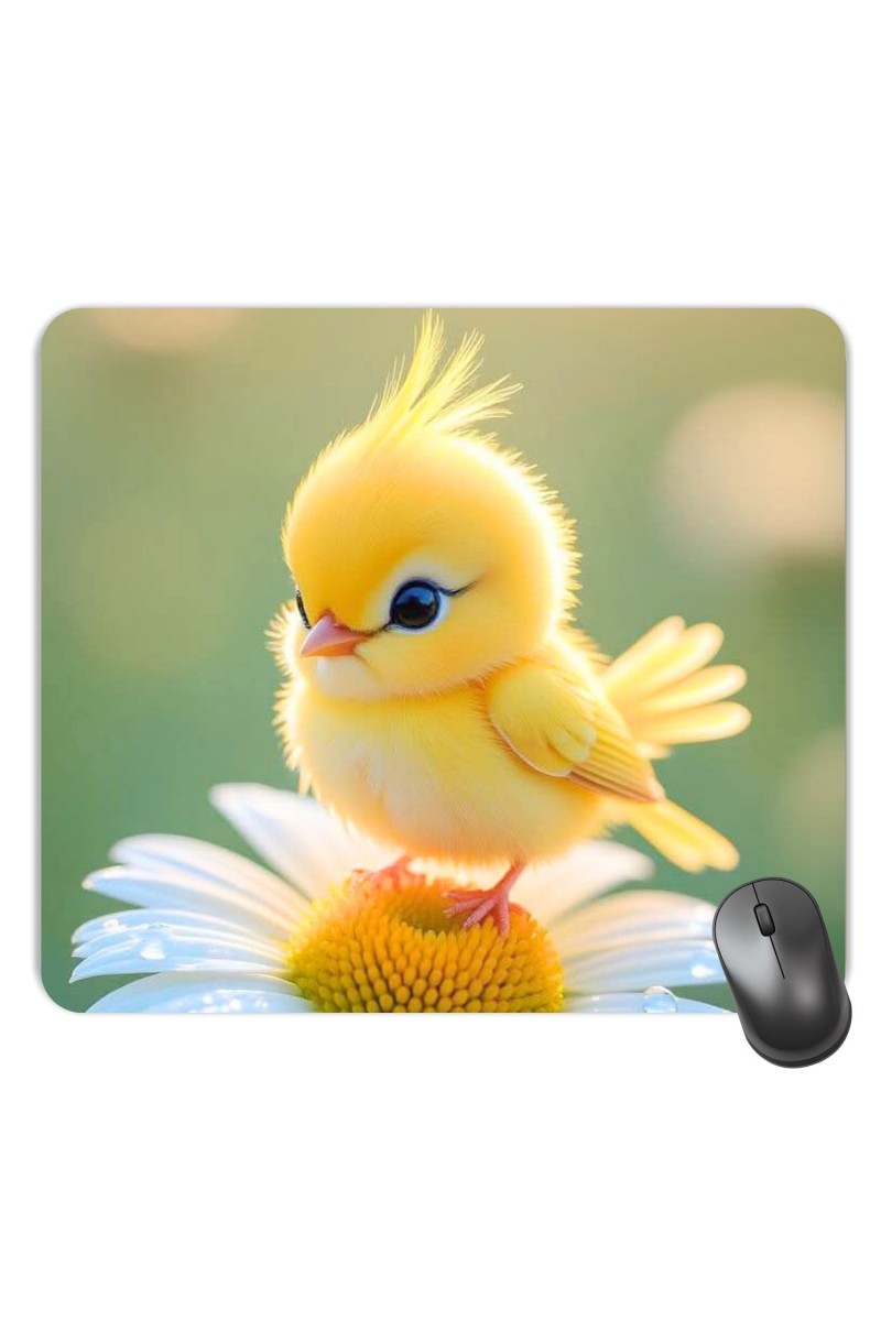 Customized Cute Chick Picture Sublimation Mouse Pad | 8 X 7.5 Inch | Smooth Cloth Surface | Non-Slip Rubber Base | Personalized Mousepad for Laptop & Desktop (F17234)