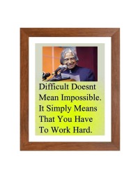 A P J Abdul Kalam & Famous Quote Brown Frame, 16x20InchesInspirational Wall Art for Office, Home DecorIdeal Spiritual Gift