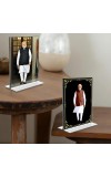 Sri Narendra Modi Acrylic T-Style Photo Stand - 11x13 Inches, Compact and Stylish Spiritual Display, easily change 2 photos (Pack of 1)