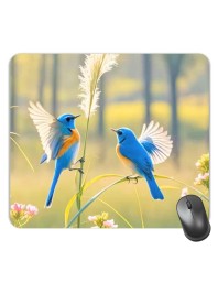 Customized Beautiful Birds Picture Sublimation Mouse Pad | 8 X 7.5 Inch | Smooth Cloth Surface | Non-Slip Rubber Base | Personalized Mousepad for Laptop & Desktop (F17288)