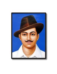 Bhagat Singh Laminated Photo - 9x11 Inches, Divine Blessings for Home & Office and Temple Decoration