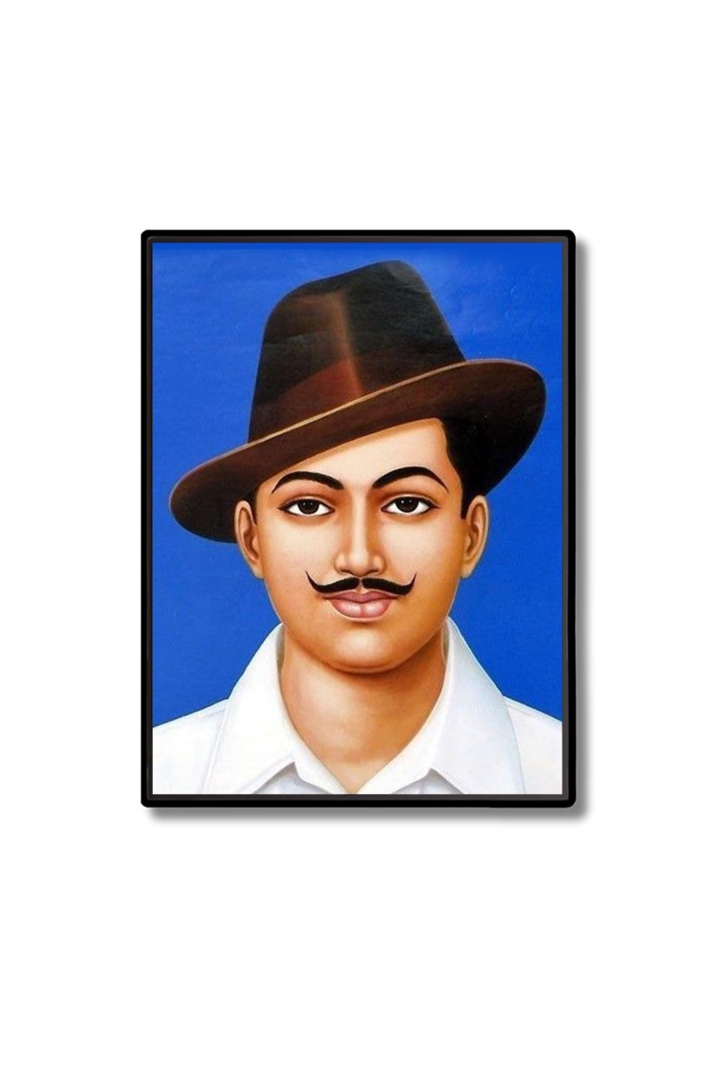 Bhagat Singh Laminated Photo - 9x11 Inches, Divine Blessings for Home & Office and Temple Decoration