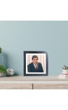 Hitech Ratan Tata photo Frame for Room, Office, Study Desk, Decor (Tabletop, Square – 10.10 x 10.10 inches Frame, Black)