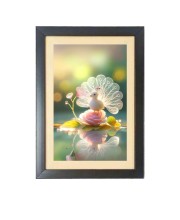 The cute cartoon baby bird Black Photo Frame Funny Animal and Bird Cartoon Art