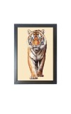 The wild tiger Black Photo Frame Funny Animal and Bird Cartoon Art