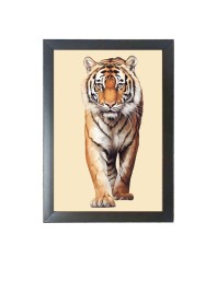The wild tiger Black Photo Frame Funny Animal and Bird Cartoon Art
