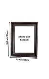 Classic Dark Brown Photo Frame with Golden Inner Border for Home & Office Décor | Wall Mount & Tabletop Display | Premium Synthetic Wood Finish Picture Frame (Dark Brown, 9.3x7.3)