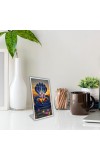 Car Desk/Table Top Lord Vishnu Acrylic L-Style Photo Stand - 2.5x3.5 Inches, Compact And Stylish Spiritual Display (F6664)