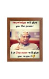 A P J Abdul Kalam & His Famous Quote Photo Frame - Brown Frame, Perfect for Office & Wall Decoration, Ideal Gift
