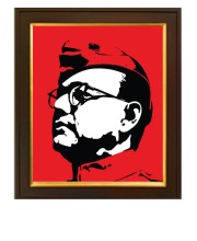Revolutionary Netaji Subhash Chandra Bose Wood Photo Frame(photoframe,Multicolour,10x12 inch) Wall Mount and Tabletop