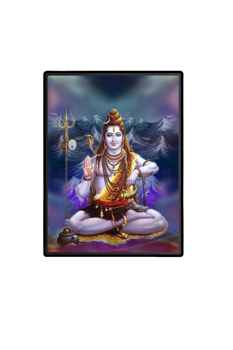 Shiva Laminated Photo - 5x7 Inches, Divine Blessings for Home & Office and Temple Decoration