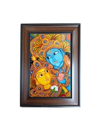 Hi Tech Sales Bhagwan Radha Krishna Polystyrene Photo Frame for Wall Decor Home, Office, and Temple - Printed Photo, Pack of 1