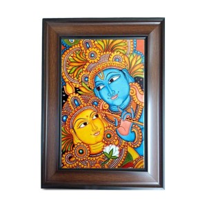 Hi Tech Sales Bhagwan Radha Krishna Polystyrene Photo Frame for Wall Decor Home, Office, and Temple - Printed Photo, Pack of 1