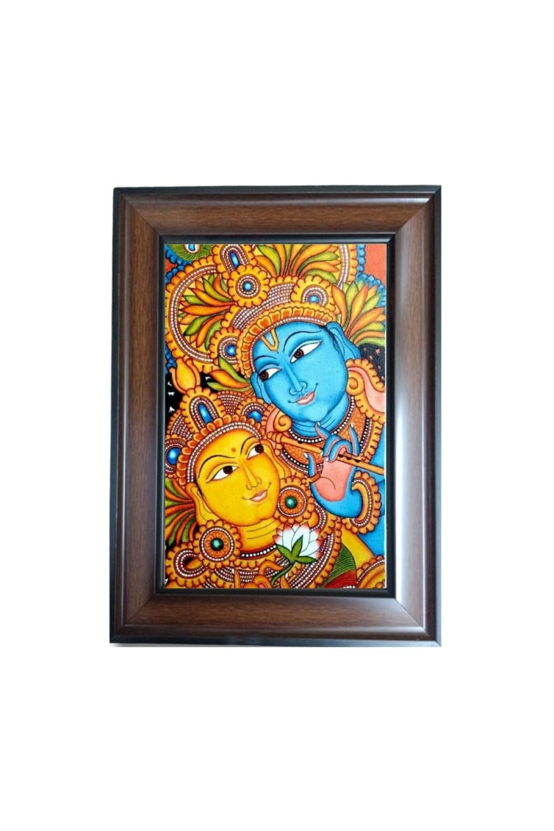 Hi Tech Sales Bhagwan Radha Krishna Polystyrene Photo Frame for Wall Decor Home, Office, and Temple - Printed Photo, Pack of 1