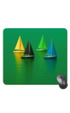 Customized Colorful Boats Picture Sublimation Mouse Pad | 8 X 7.5 Inch | Smooth Cloth Surface | Non-Slip Rubber Base | Personalized Mousepad for Laptop & Desktop (F17179)