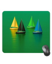 Customized Colorful Boats Picture Sublimation Mouse Pad | 8 X 7.5 Inch | Smooth Cloth Surface | Non-Slip Rubber Base | Personalized Mousepad for Laptop & Desktop (F17179)