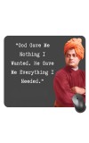 Customized Swami Vivekanda Quotes Picture Sublimation Mouse Pad | 8 X 7.5 Inch | Smooth Cloth Surface | Non-Slip Rubber Base | Personalized Mousepad for Laptop & Desktop (F17045)