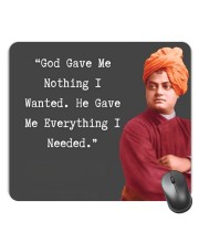 Customized Swami Vivekanda Quotes Picture Sublimation Mouse Pad | 8 X 7.5 Inch | Smooth Cloth Surface | Non-Slip Rubber Base | Personalized Mousepad for Laptop & Desktop (F17045)