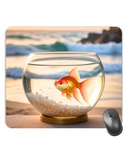 Customized Beautiful Fish Picture Sublimation Mouse Pad | 8 X 7.5 Inch | Smooth Cloth Surface | Non-Slip Rubber Base | Personalized Mousepad for Laptop & Desktop (F17330)