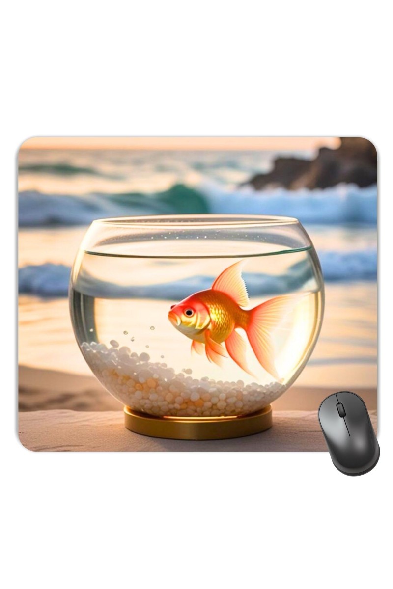 Customized Beautiful Fish Picture Sublimation Mouse Pad | 8 X 7.5 Inch | Smooth Cloth Surface | Non-Slip Rubber Base | Personalized Mousepad for Laptop & Desktop (F17330)