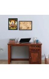 Hitech Sales Shree Krishna Polystyrene Photo Frame for Pooja Room, Temple Decor, Home Decoration and Gifting (Wall and Tabletop, Rectangular, Printed Photo, 7.12 x 9.12 inches Frame, Black)