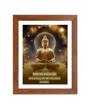 Buddha & Famous Quote Brown Frame, 10x14InchesInspirational Wall Art for Office, Home DecorIdeal Spiritual Gift