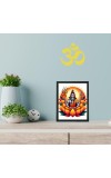 Hitech Sales Lord Shiva Polystyrene Photo Frame for Pooja Room, Temple Decor, Home Decoration and Gifting (Wall and Tabletop, Rectangular, Printed Photo, 7.12 x 9.12 inches Frame, Black)